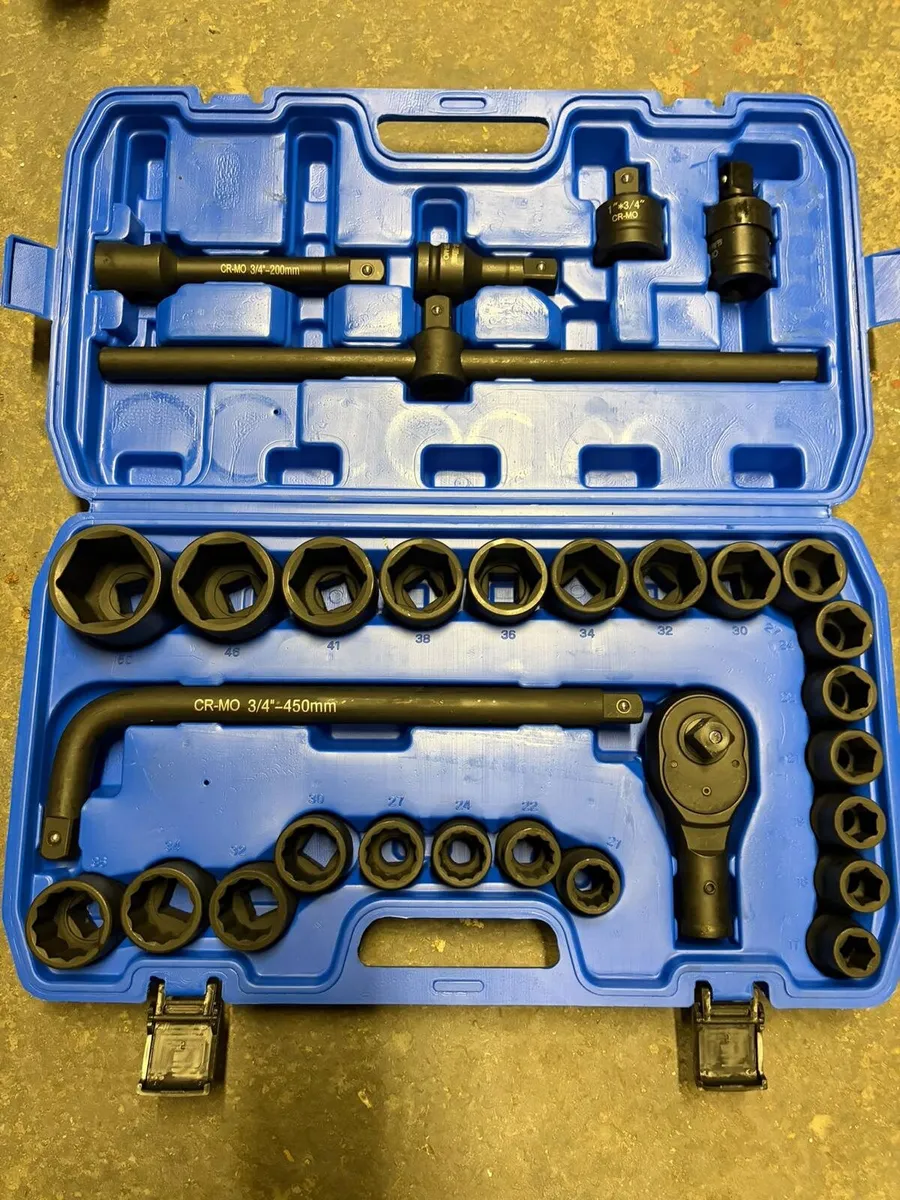 🔥🔧30PC 3/4” DRIVE IMPACT SOCKET SET - Image 1