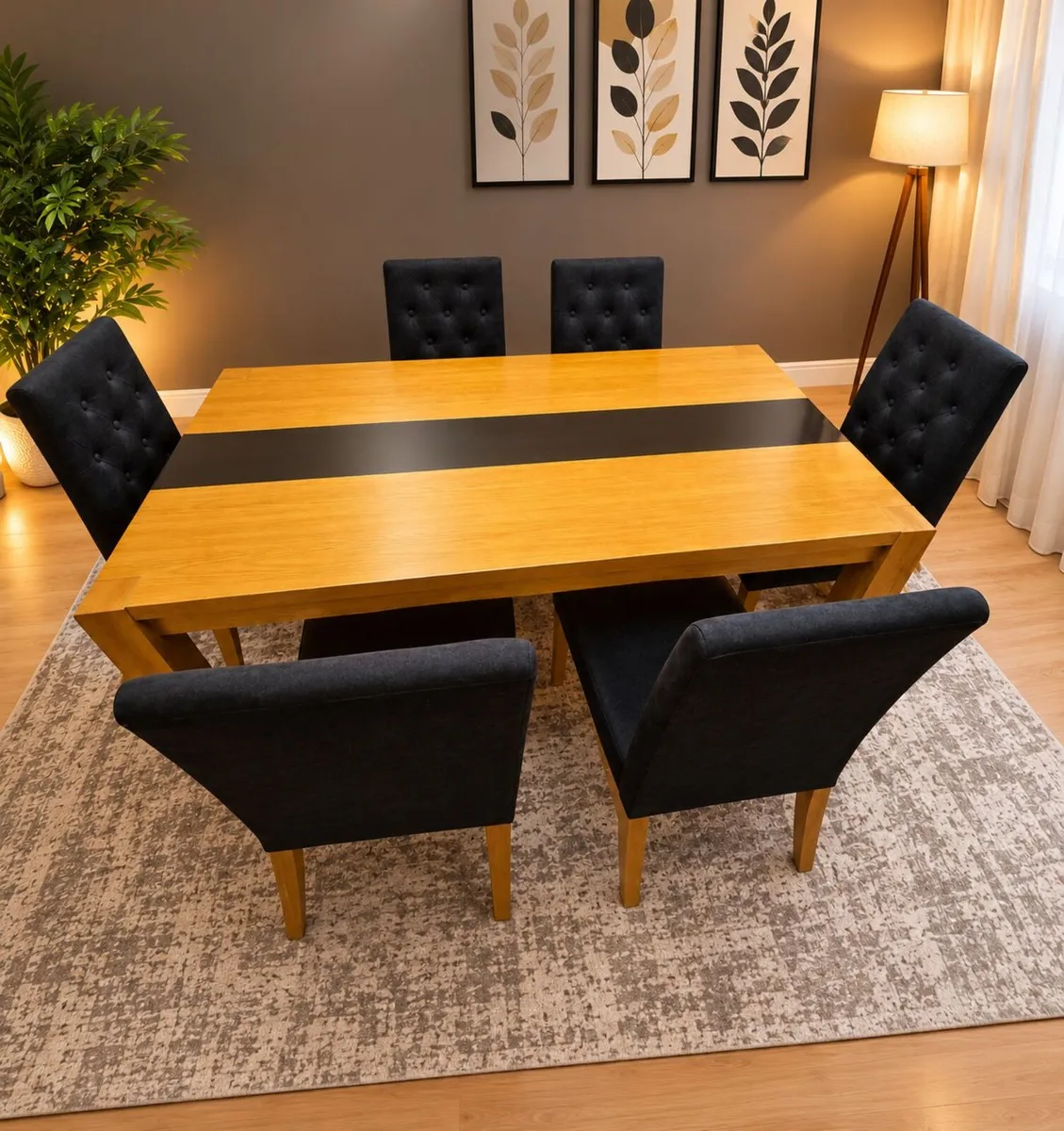 Dining room table with 6 chairs - Image 1