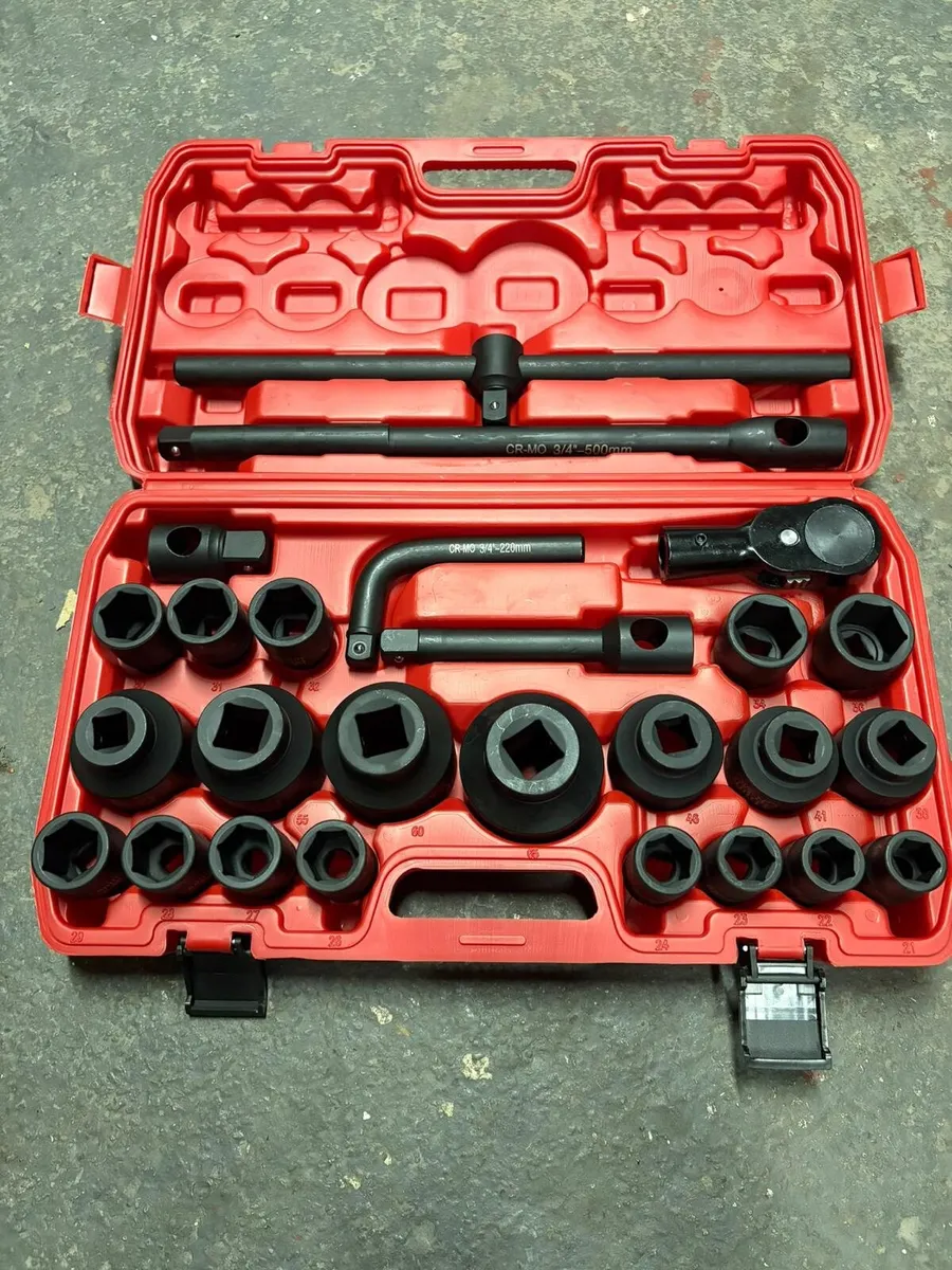 🔥🔧26PC 3/4” DRIVE IMPACT SOCKET SET - Image 1