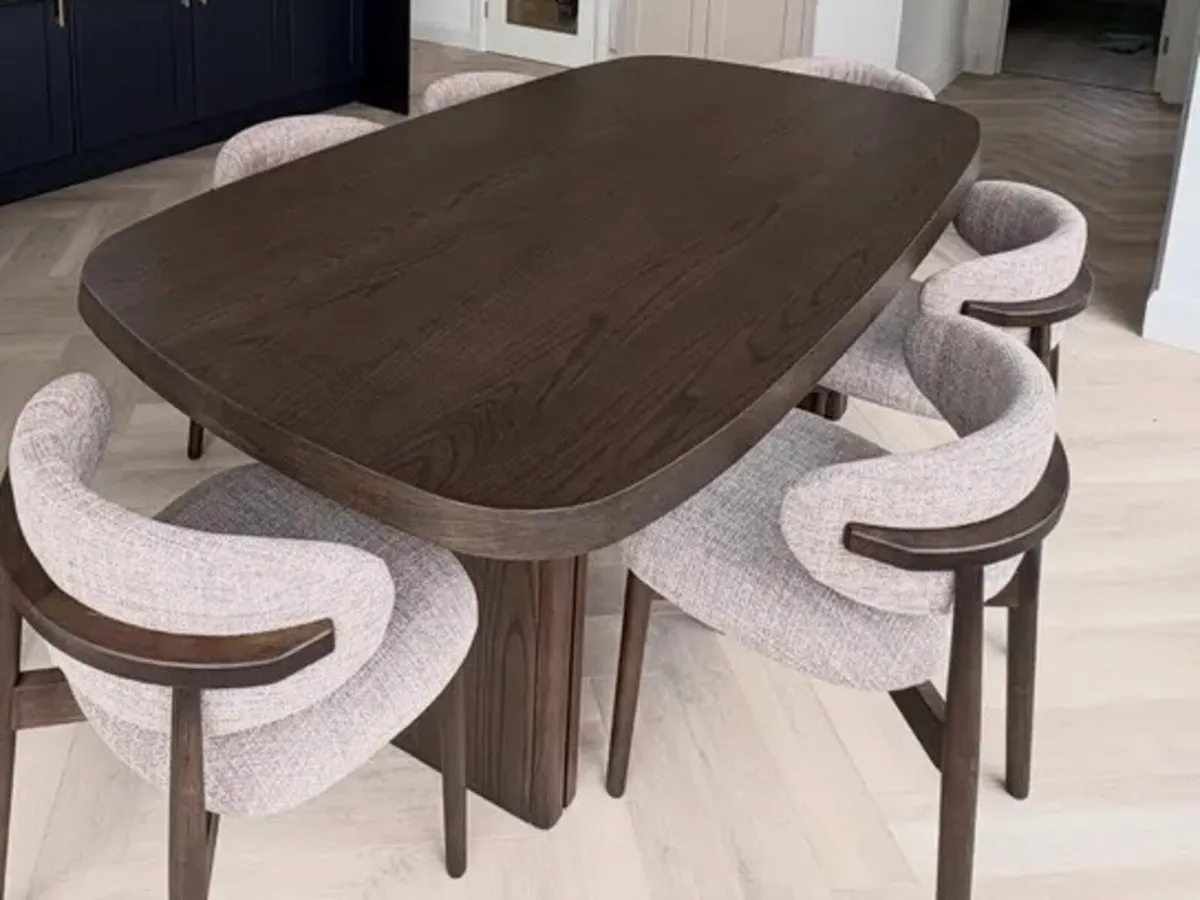 2.1m Scandinavian Dining Table Ex Display Like New - Image 1