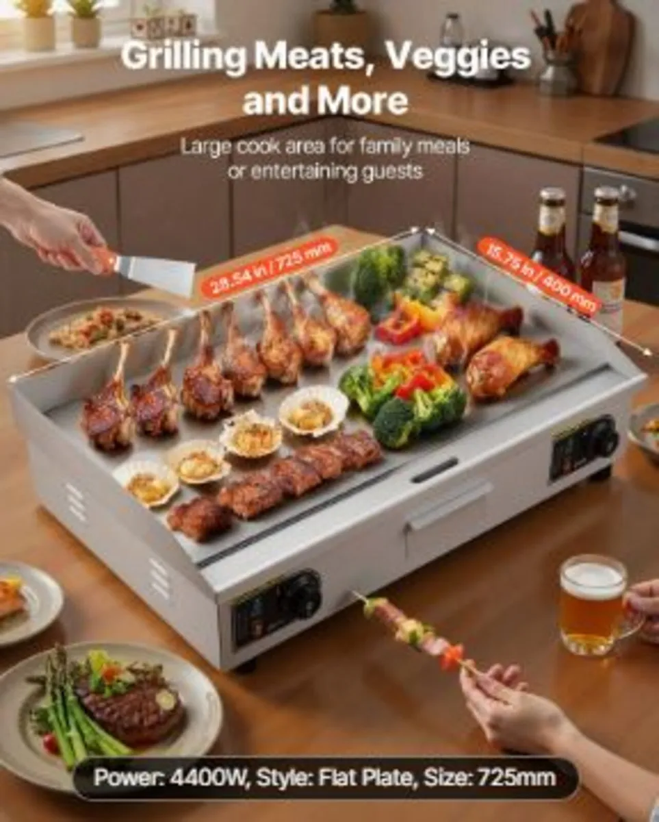 Commercial Electric Grill, 725×400mm - Image 2