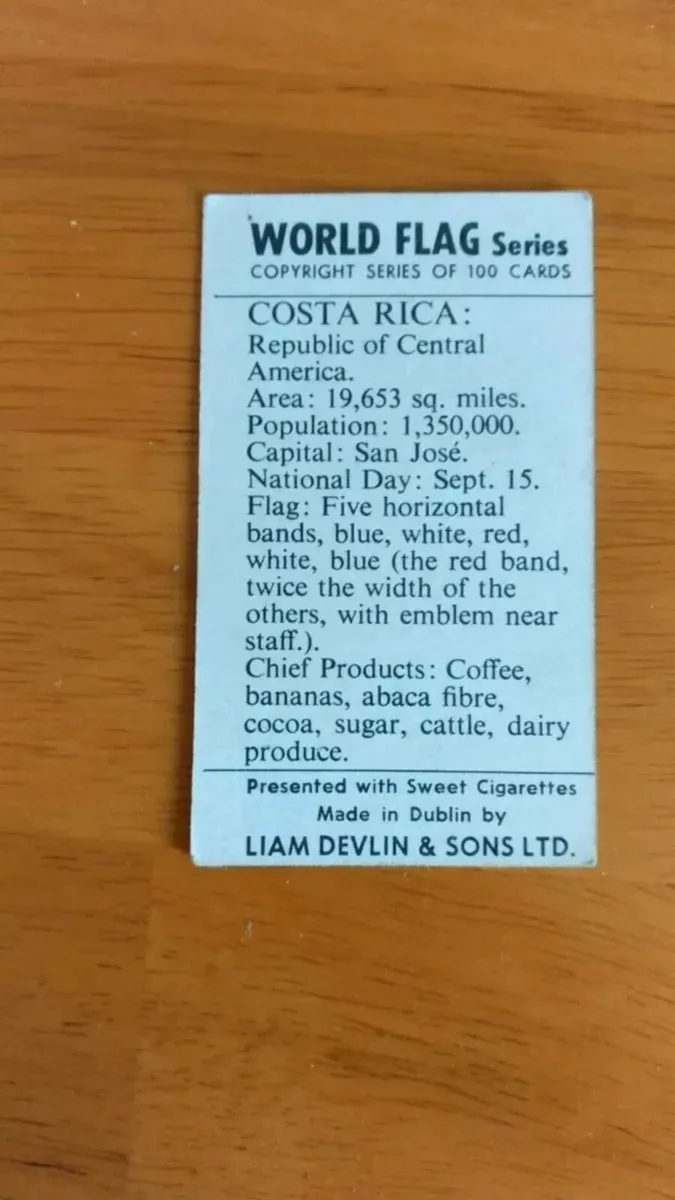 Early 1960's World flag cards - Image 2