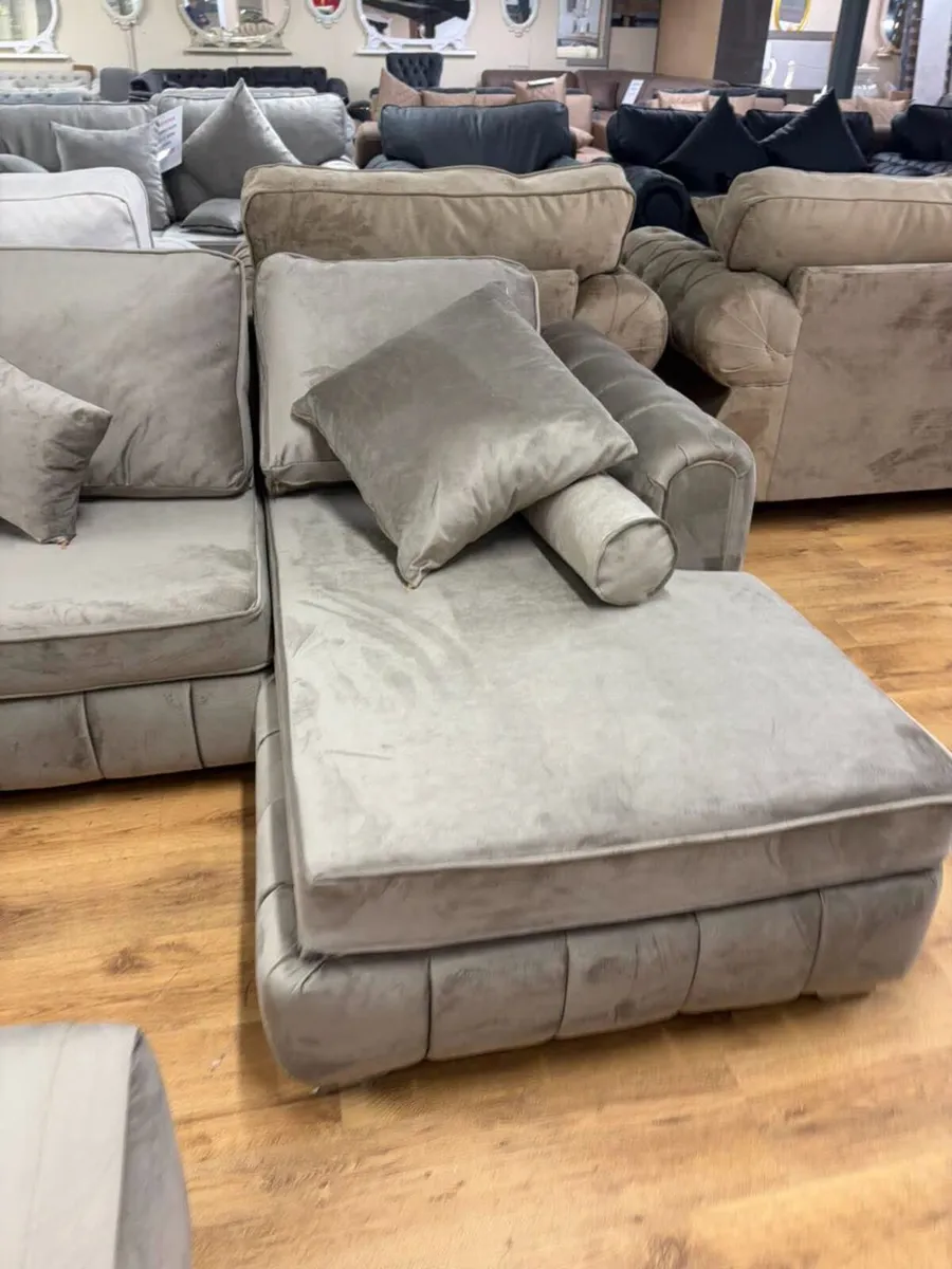 Lilly Chelsea U-Shape Sofa With Matching Footstool - Image 3