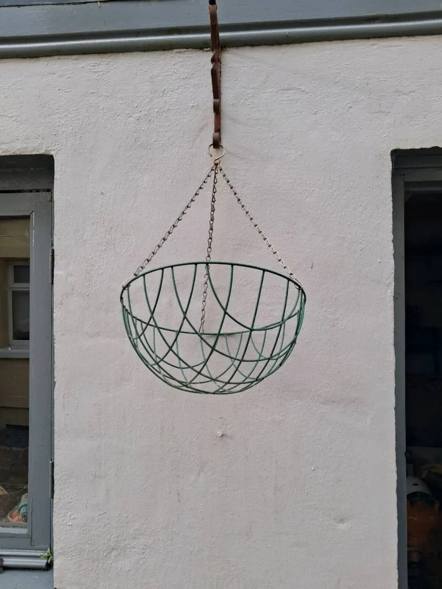 4. Metal hanging plant holders - Image 1