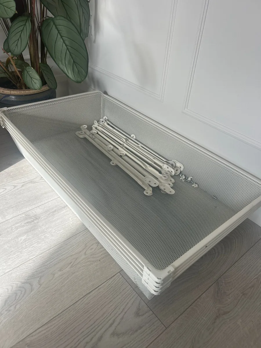 IKEA BOAXEL Mesh basket, white, 60x40x15 cm - Image 1
