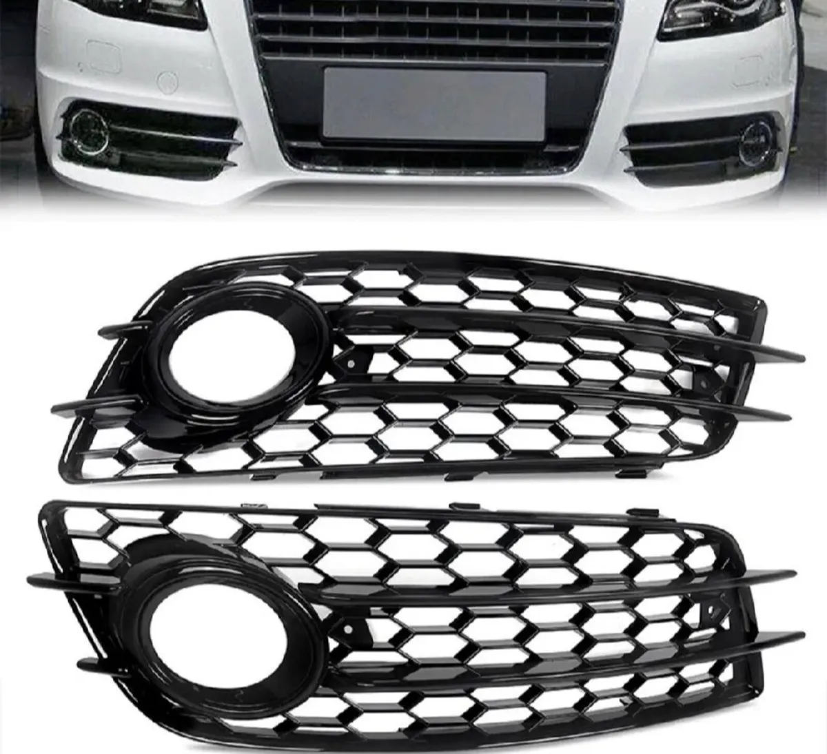 Fog Light Grille Covers For AUDI A4 B8 S-Line - Image 2