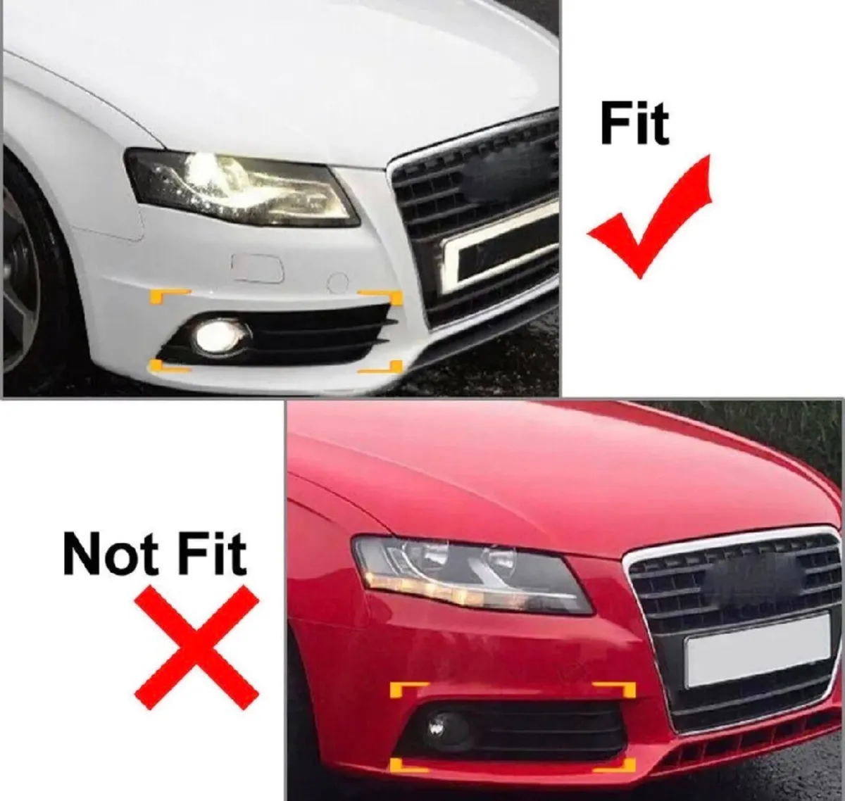 Fog Light Grille Covers For AUDI A4 B8 S-Line - Image 4
