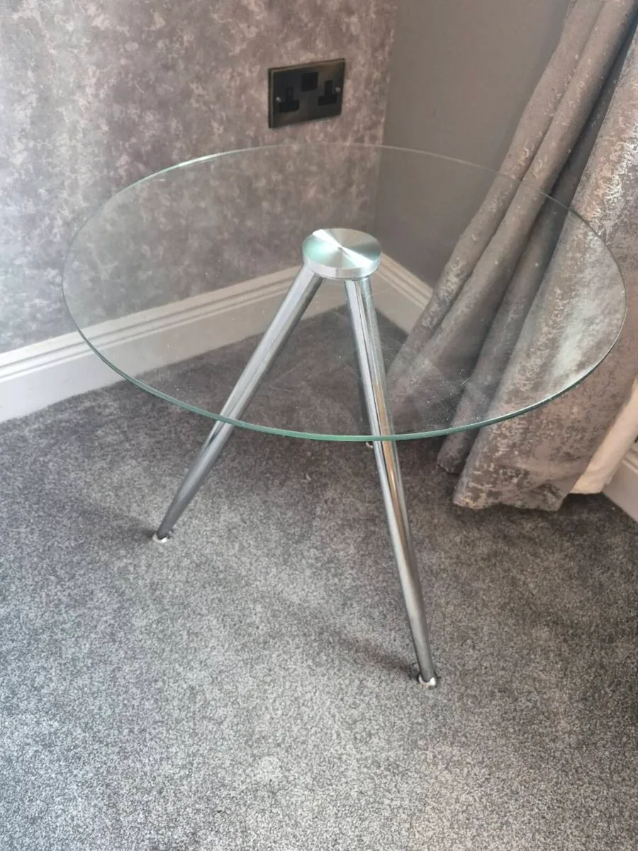 Glass side tables