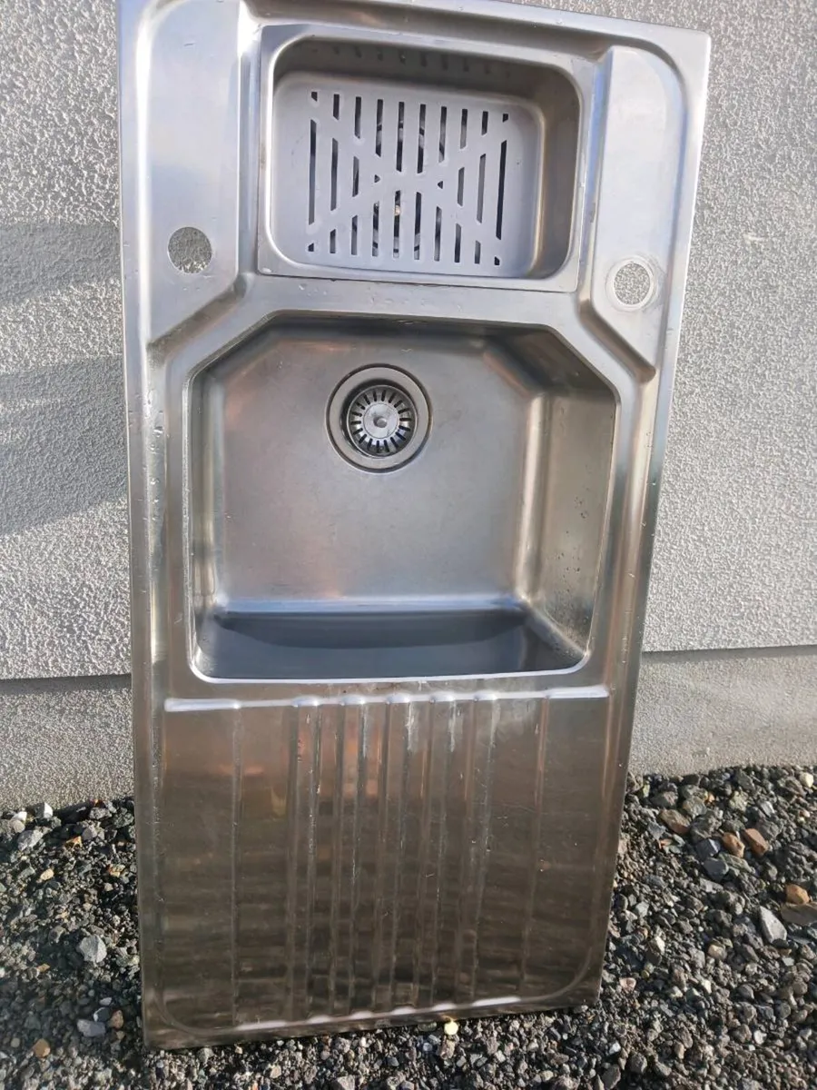 Teka stainless steel double sink & board - Image 1
