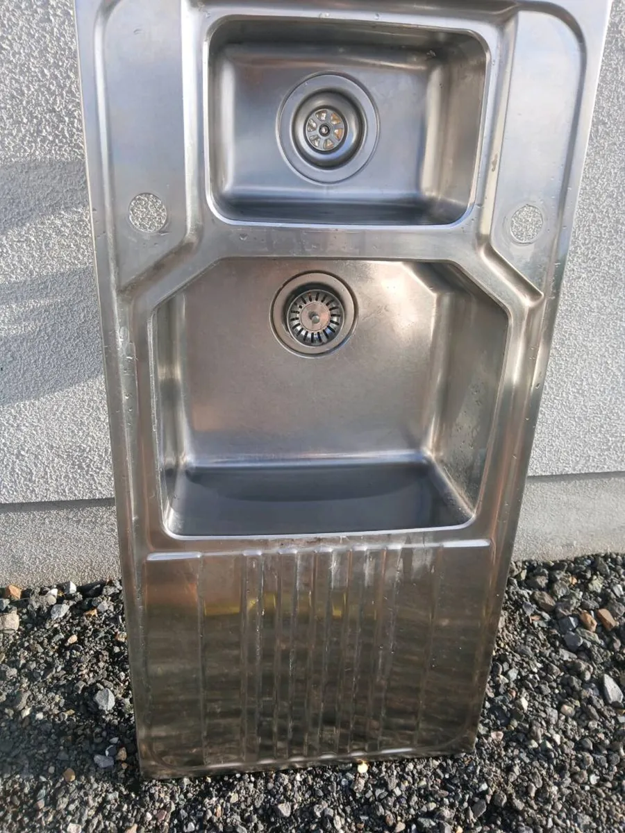 Teka stainless steel double sink & board - Image 2