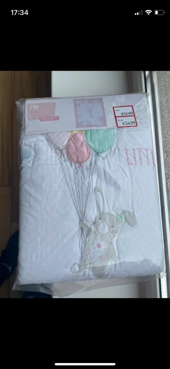 Brand new Mothercare Nursery Cot Quilt - Image 1