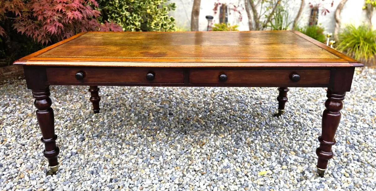 Large Victorian Writing Table- Circa 1880 - Image 1