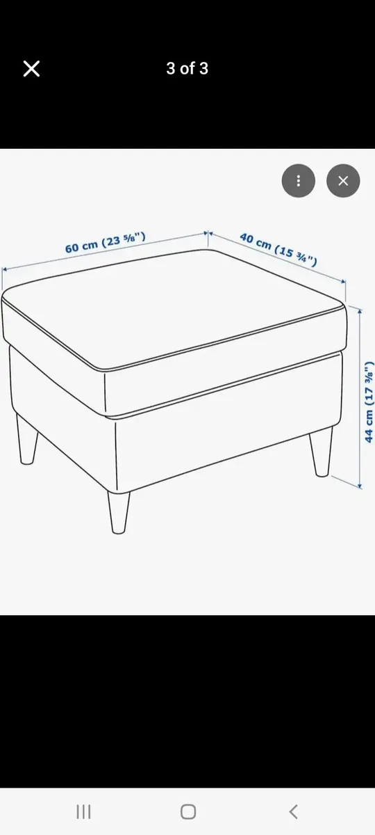 Wingback chair and footstool - Image 3