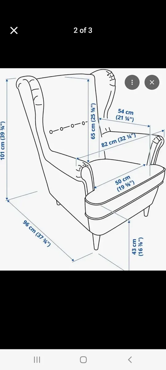 Wingback chair and footstool - Image 4