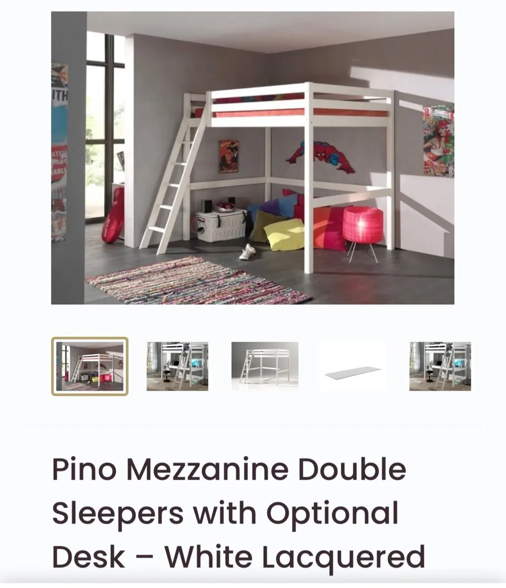 High Sleeper Double Bed For Sale - Image 3
