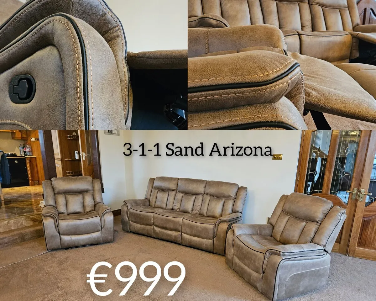 Arizona 3+2 Reclining Sofa Set - €999 Delivered - Image 3