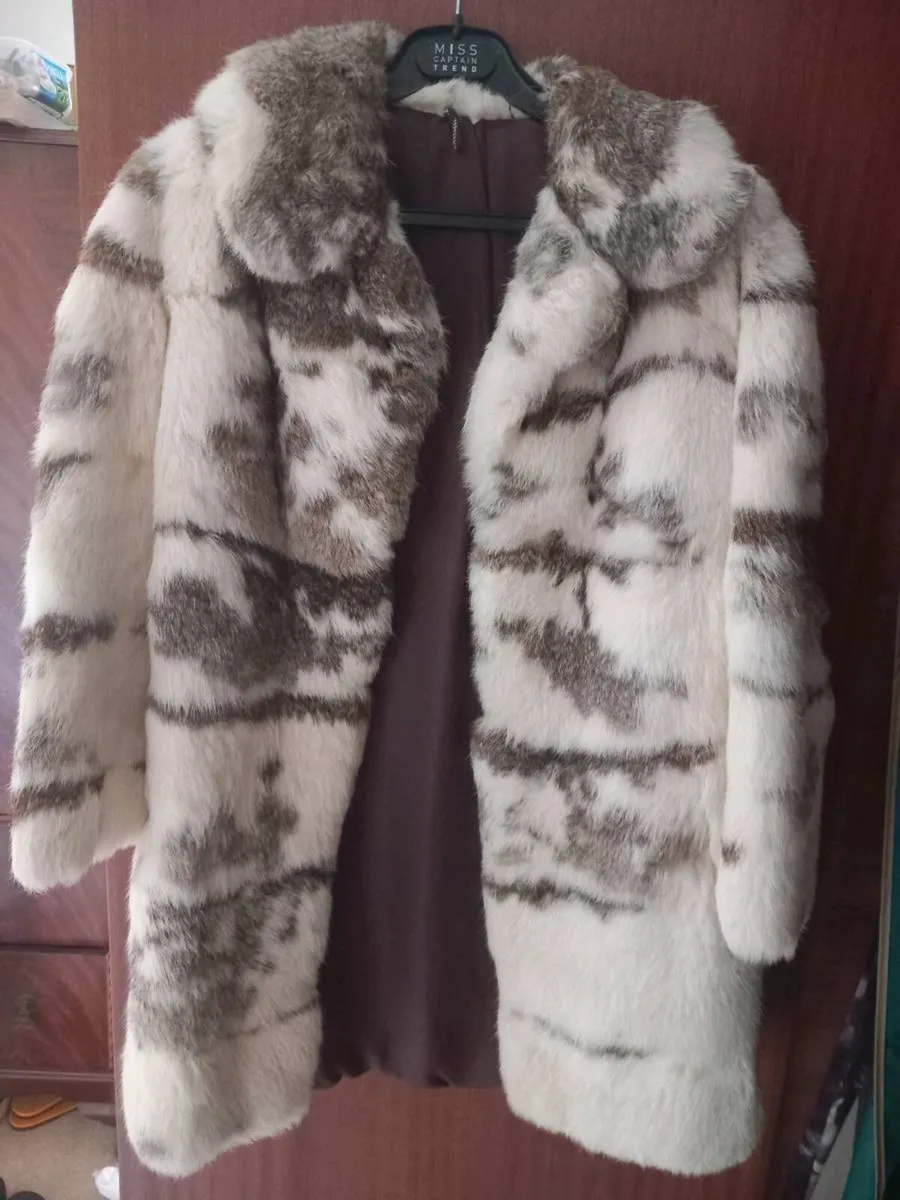 Rabbit Skin Fur Coat (xs size 6-8) - Image 1