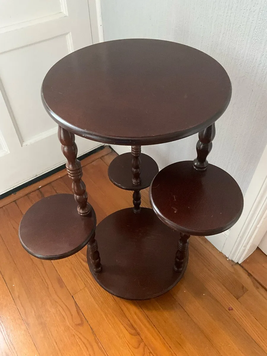 Vinted Tiered Mahogany Plant Stand - Image 4
