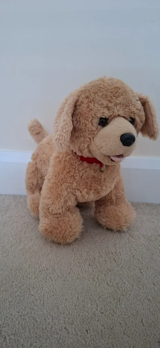 Build-A-Bear Golden Fur Dog with Roller Skates - Image 2