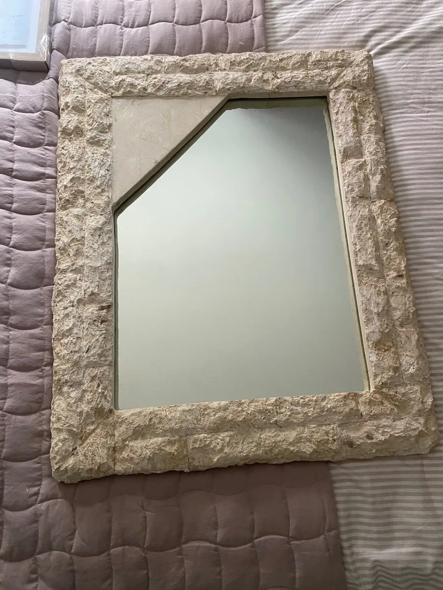 Rectangle stone mirror