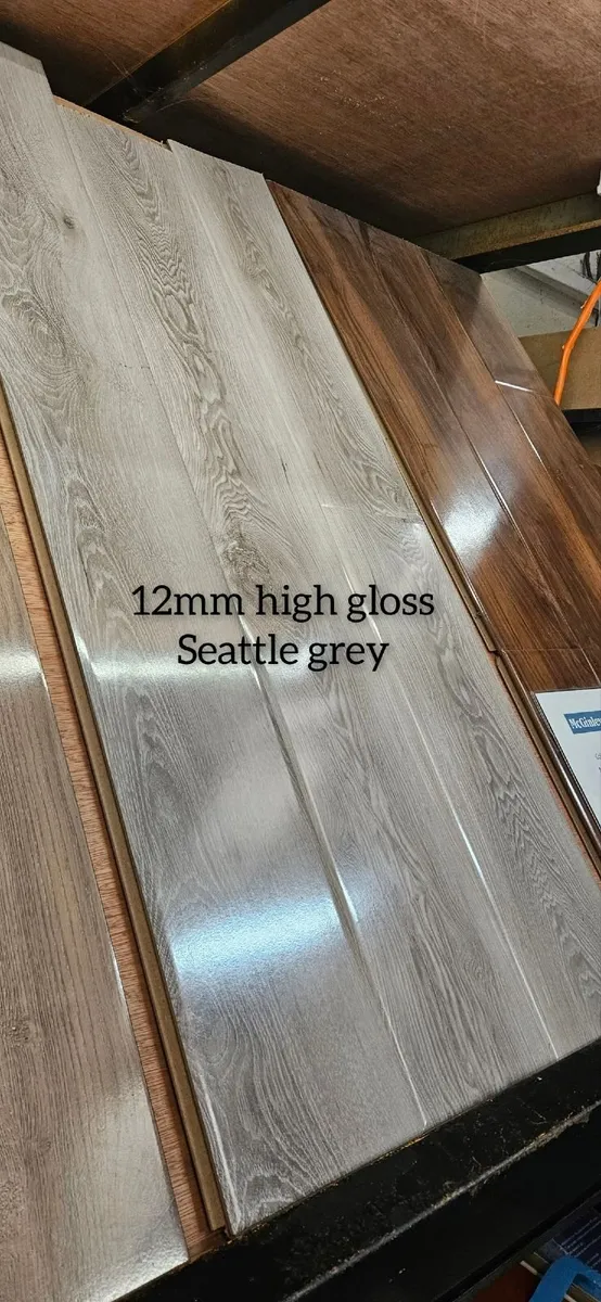 Seattle Grey 12mm High Gloss Laminate - Image 4