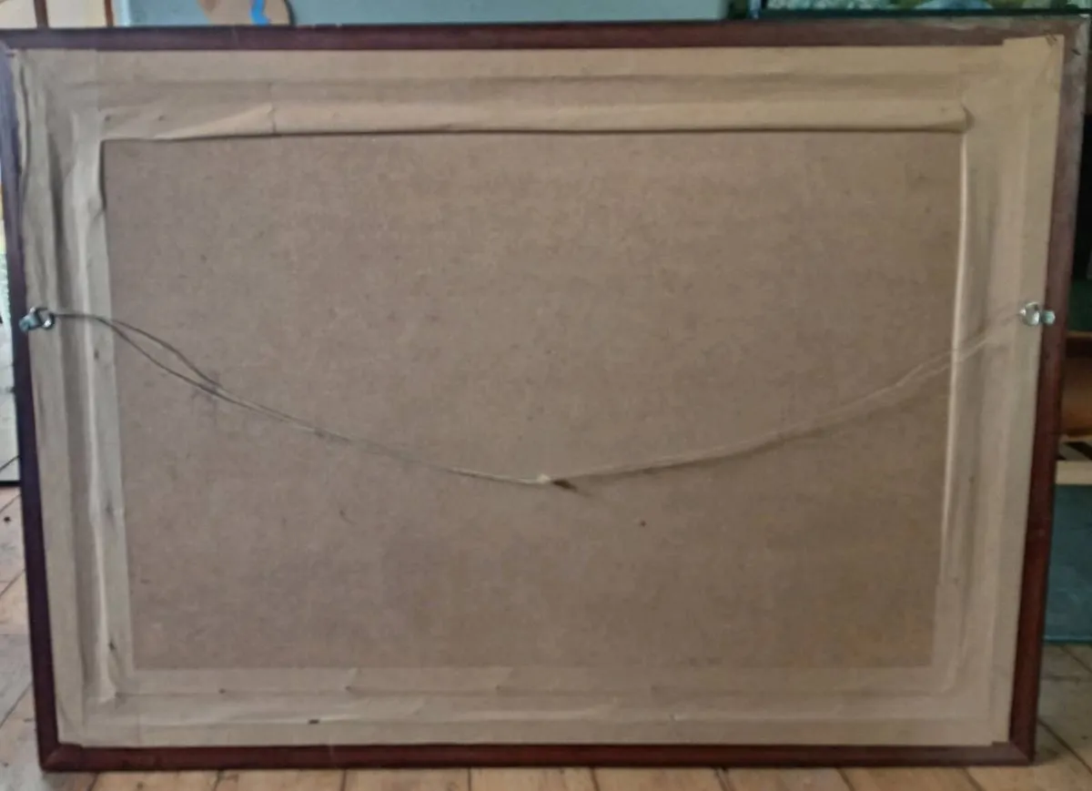 Large Vintage Hunting Scene Picture - Image 2