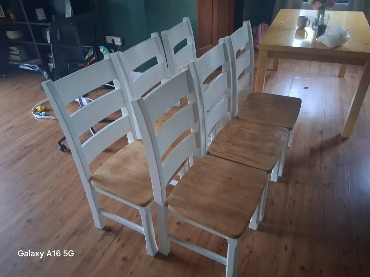 6 farmhous dining chairs - Image 2