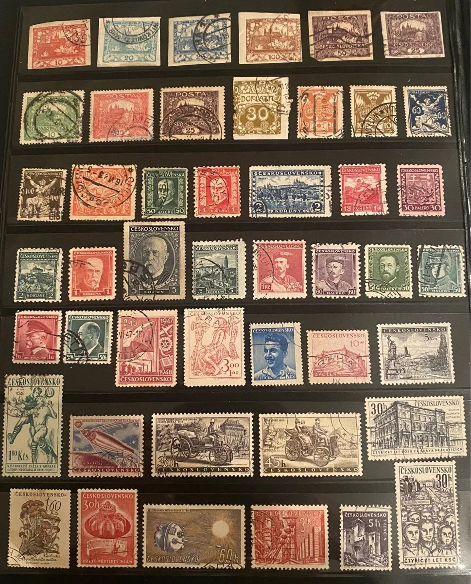 Czechoslovakian stamp lot - Image 1