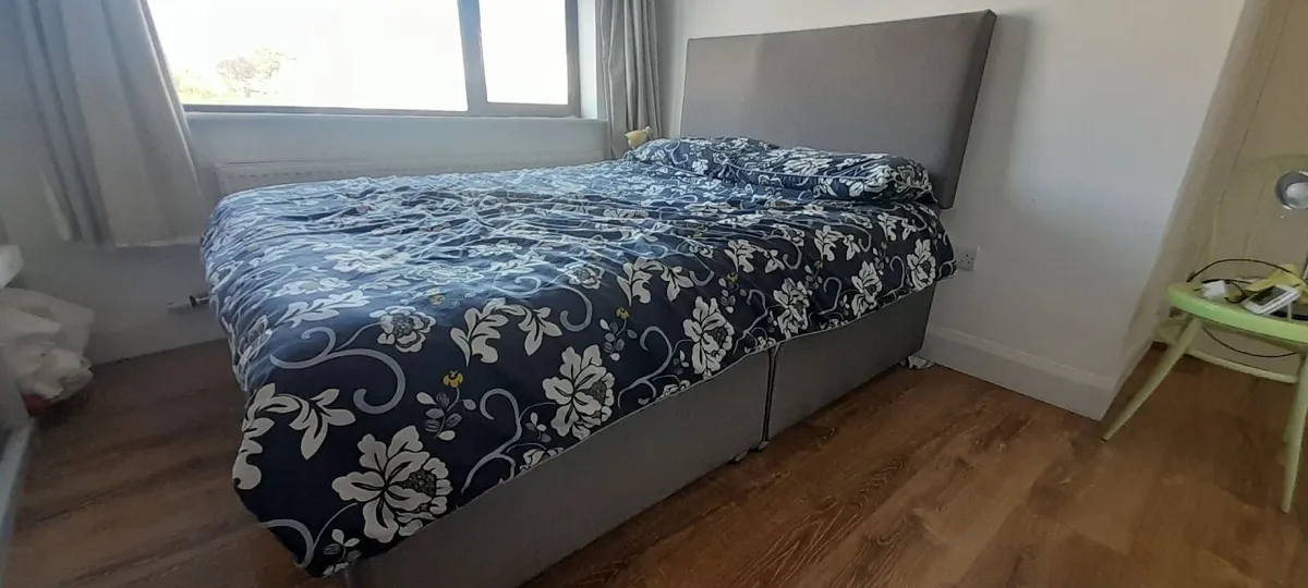 Double bedframe and headboard - Image 1