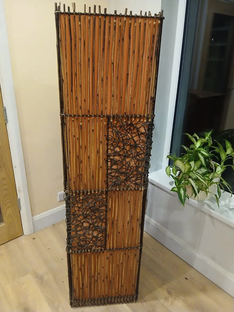Tall Bamboo/Wood Floor Lamp - Image 2