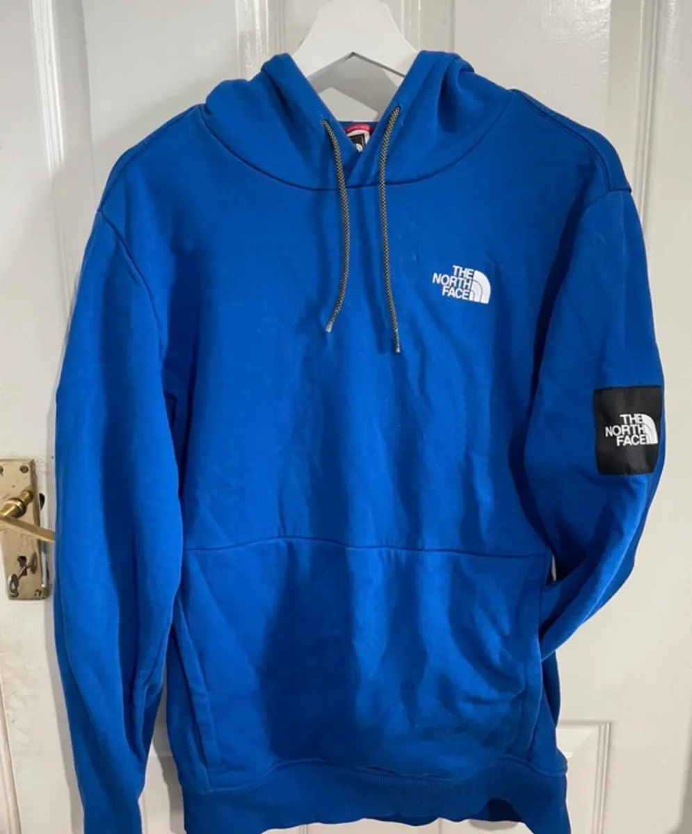Northface Men’s Medium Blue Hoodie - Image 1