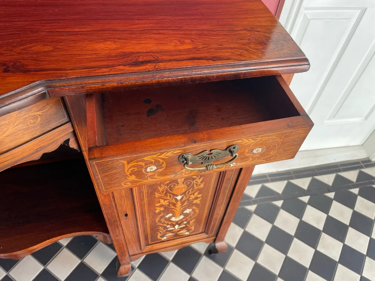 Victorian Inlaid Hallway Sideboard - Image 4