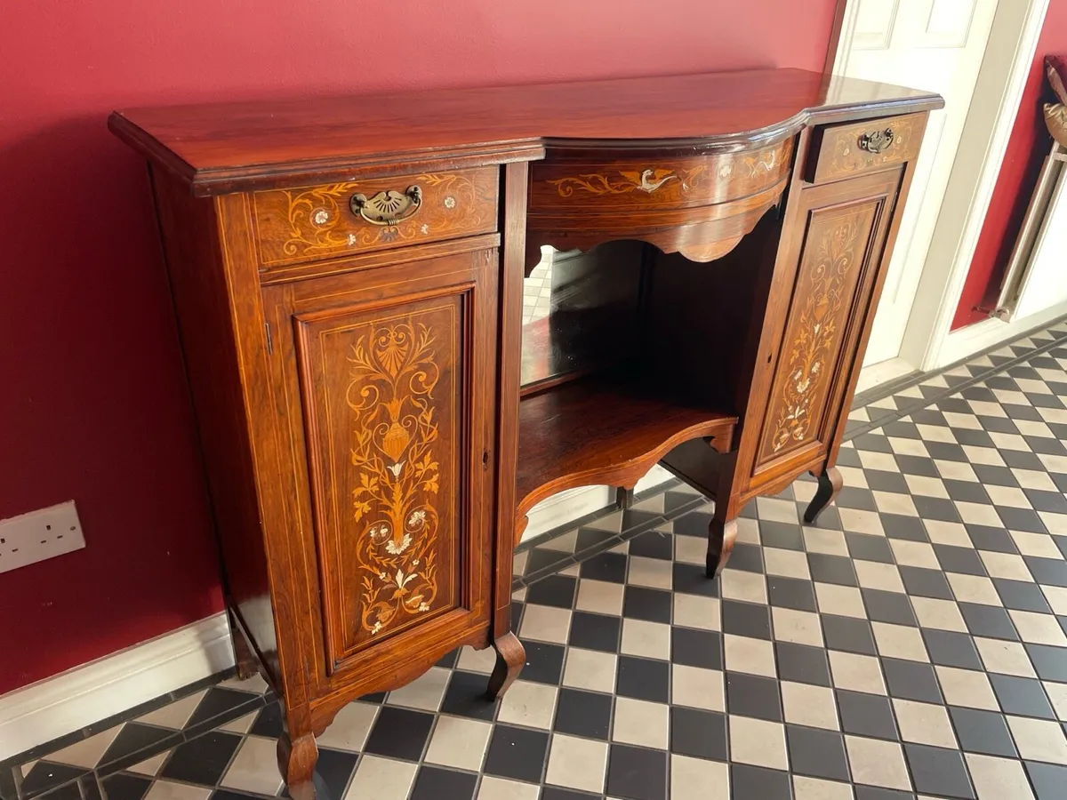 Victorian Inlaid Hallway Sideboard - Image 2