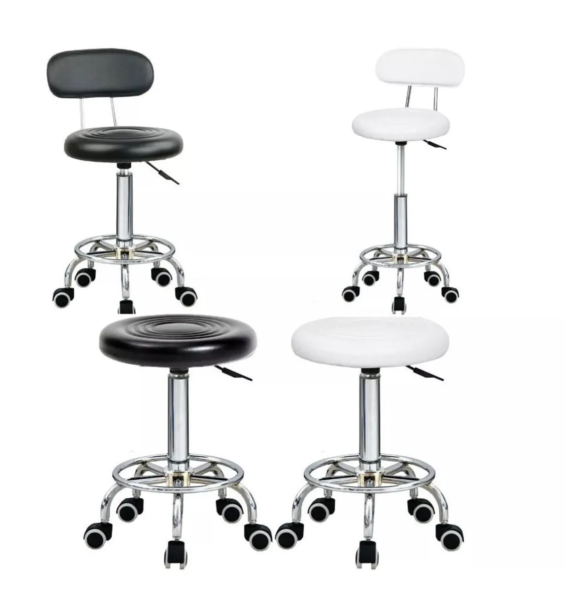 Salon Stool Adjustable NEW on Wheels - Image 1