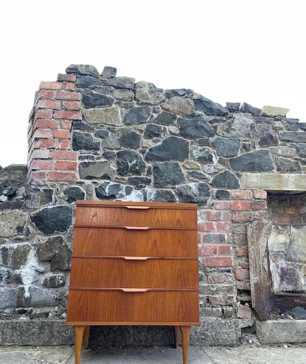 Mid century danish teak sideboards bedsides retro - Image 2