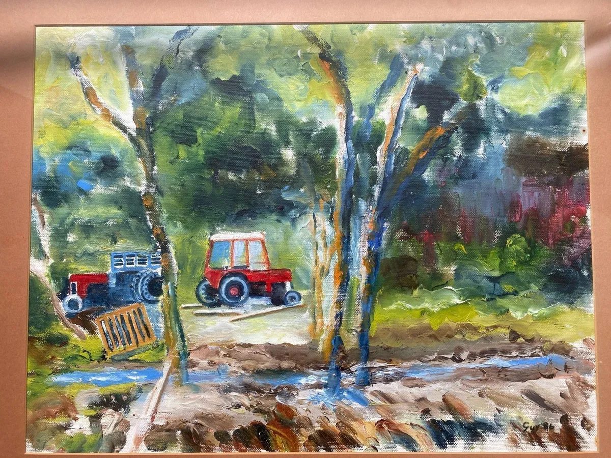 Original oil painting “Farm Yard Maam Bridge’ - Image 3