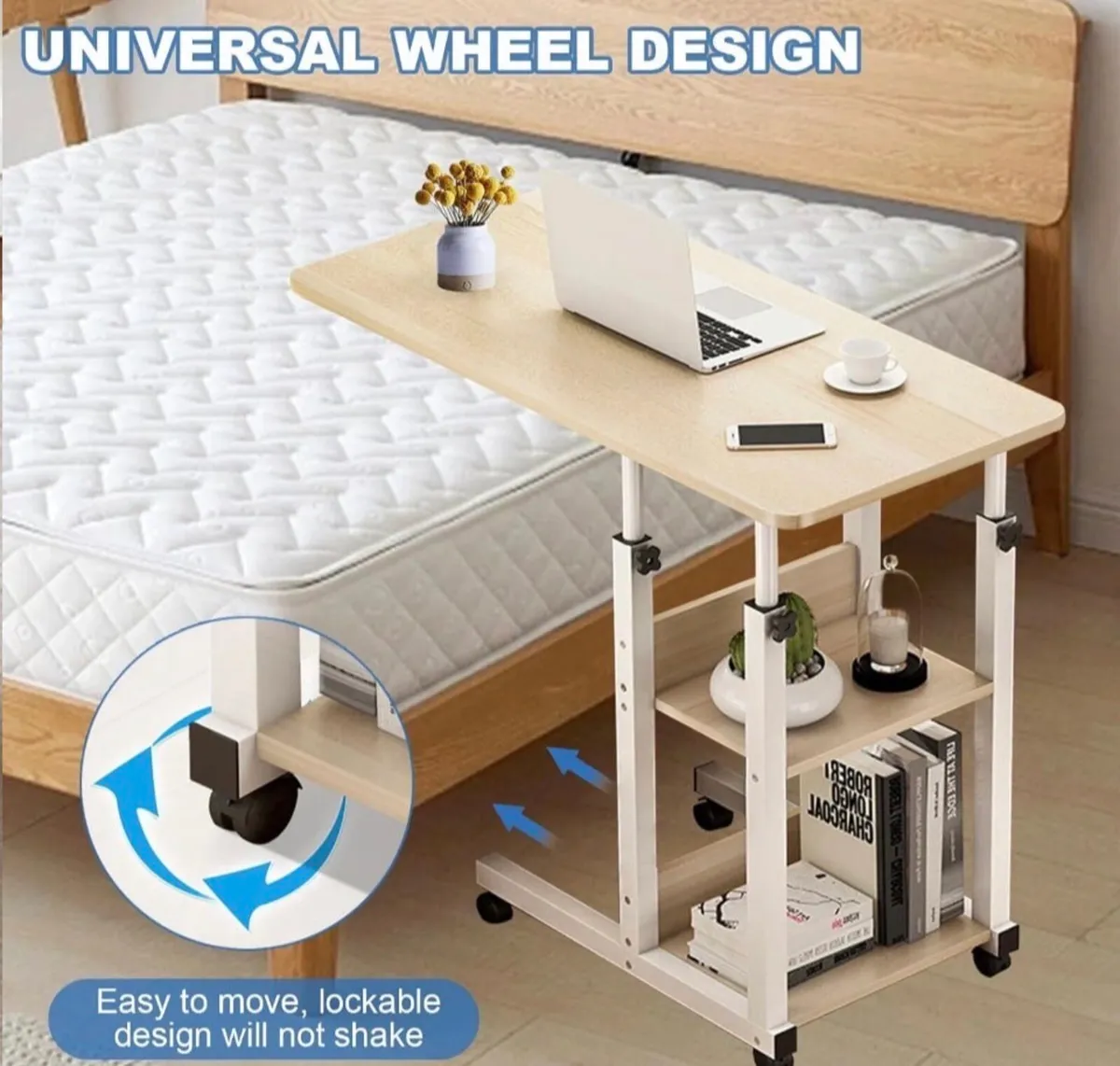 Overbed Table Multipurpose Study Desk NEW - Image 4