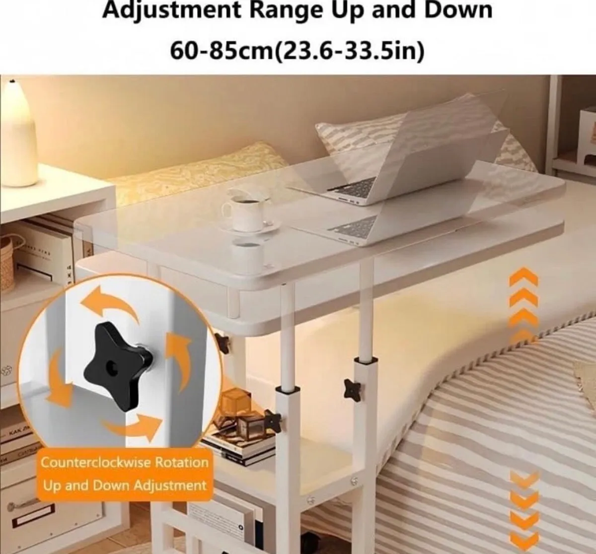 NEW Height Adjustable Overbed Table - Image 4