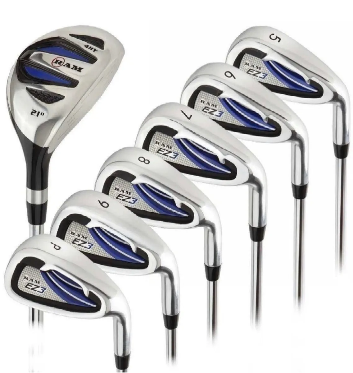 NEW Ram Golf EZ3 Mens Irons & Hybrid Clubs Set - Image 1