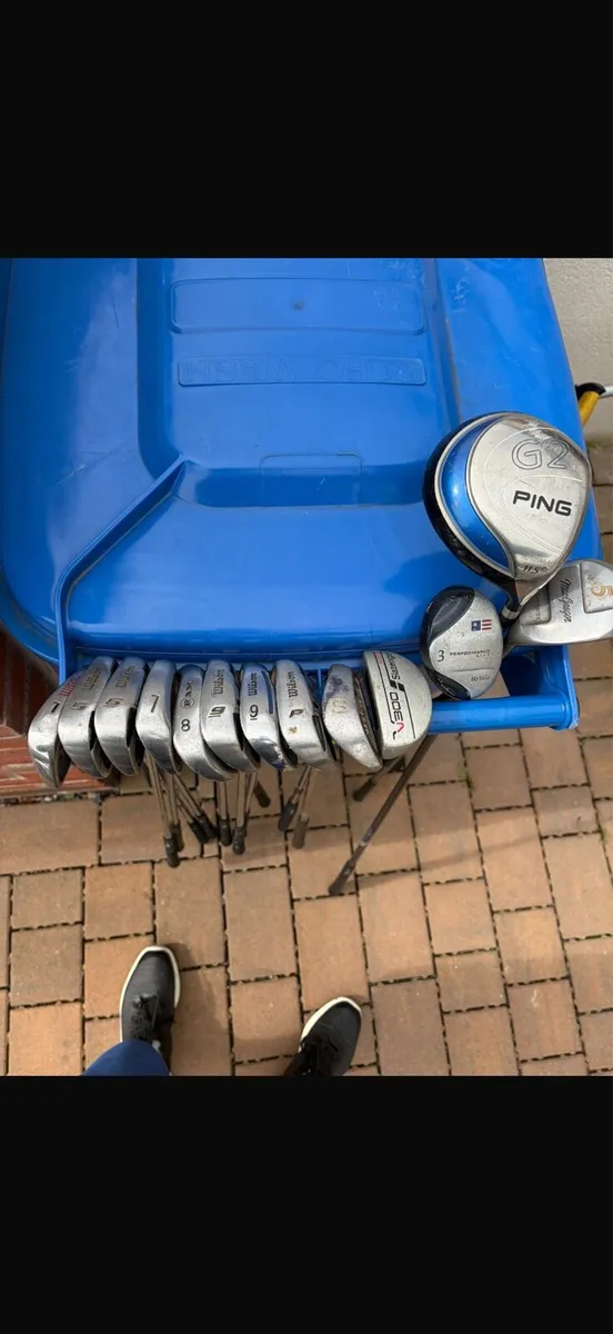 Set of golf clubs , bag , trolley and 20 balls - Image 2