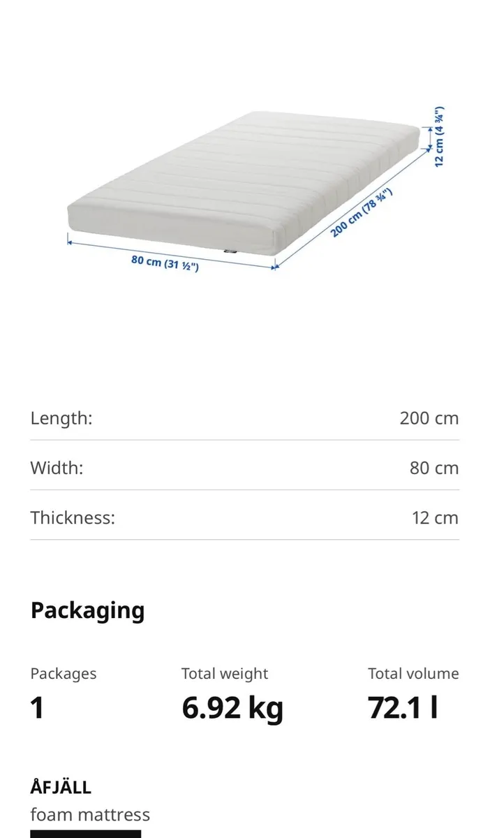 Ikea kids mattress. New - Image 1