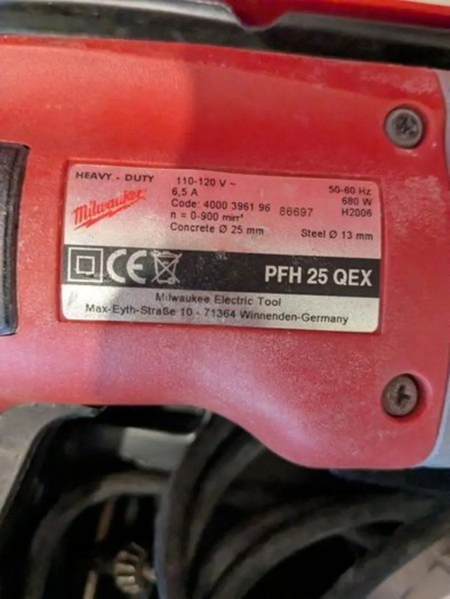 Milwaukee Rotary Hammer + Drill - Image 2
