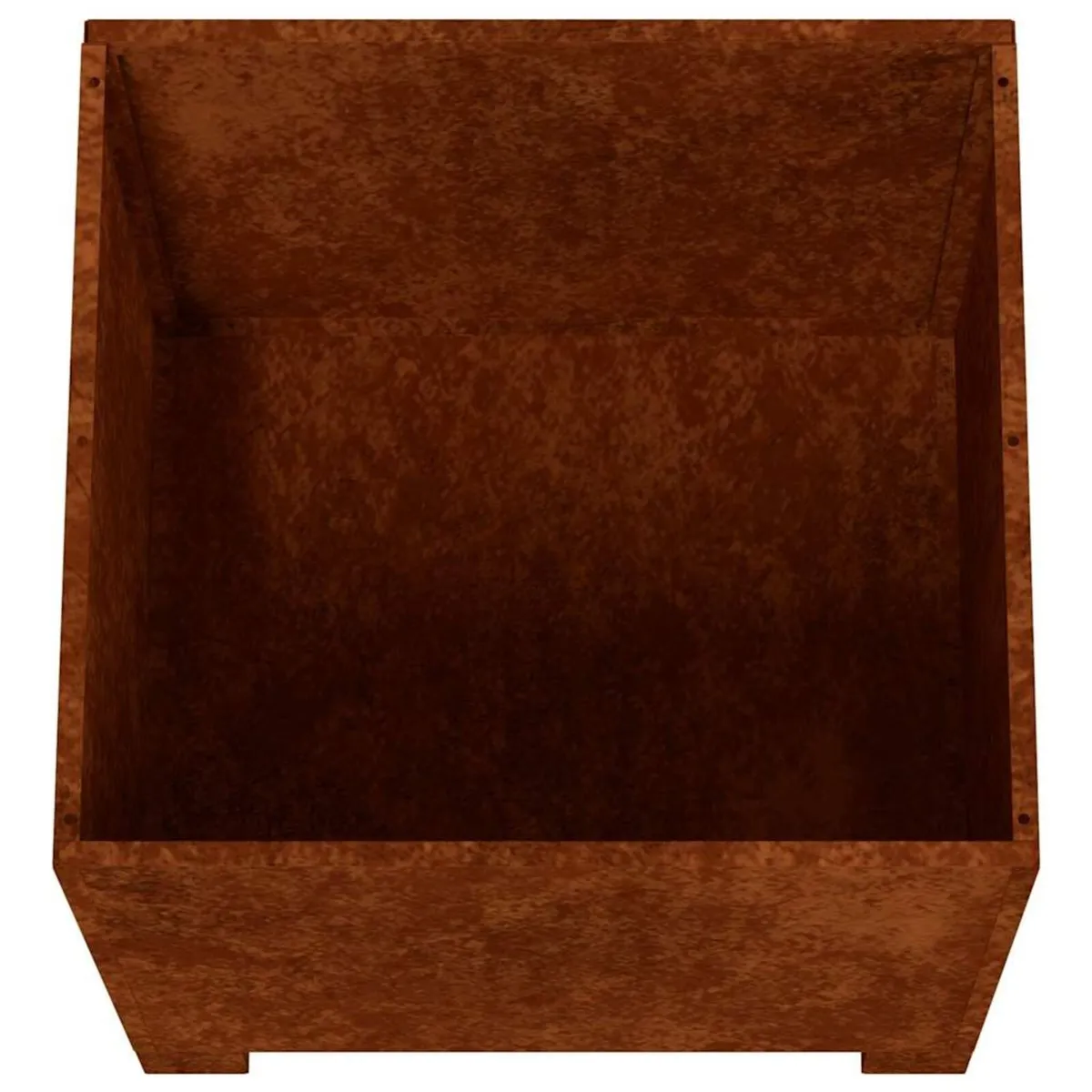 Set of 2 Corten Steel Raised Planters 30 x 30 x 30 - Image 3