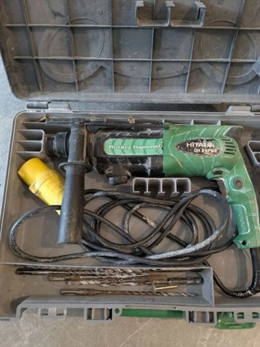Hitachi DH24PB2 Rotary Hammer Drill + Case + Bits - Image 1