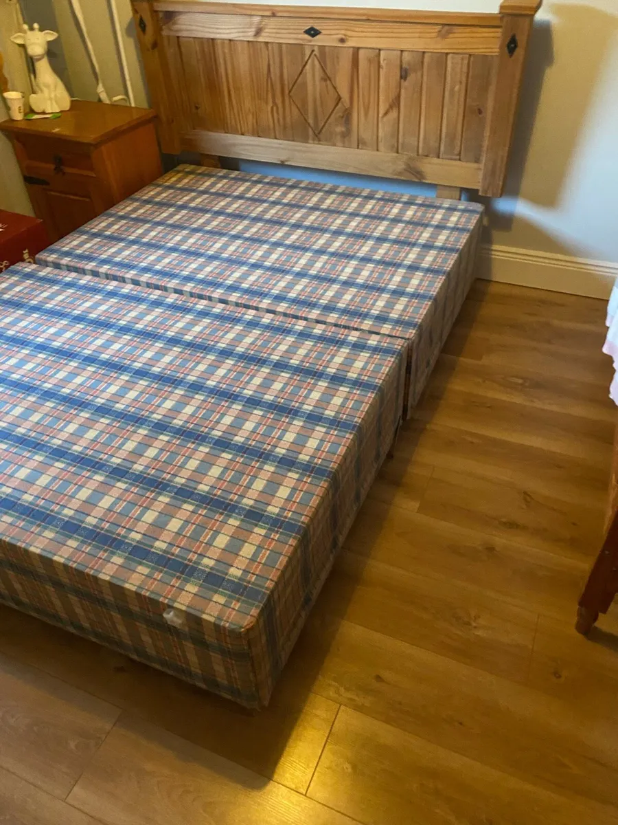 Double divan and headboard (no mattress) - Image 2