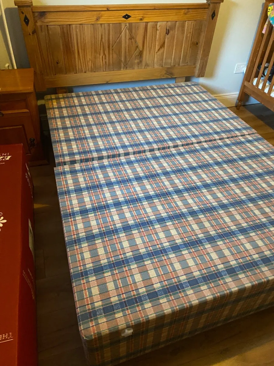 Double divan and headboard (no mattress) - Image 1