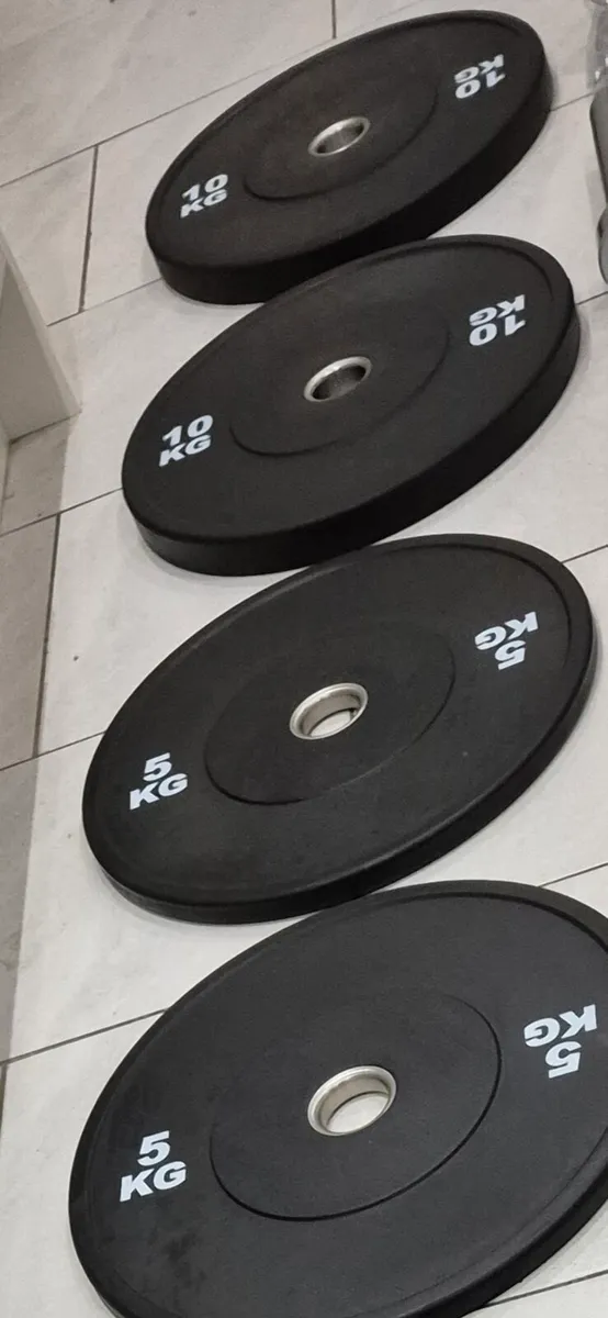 Brand new 2x5kilo,2x10kilo bumper weight plates - Image 1