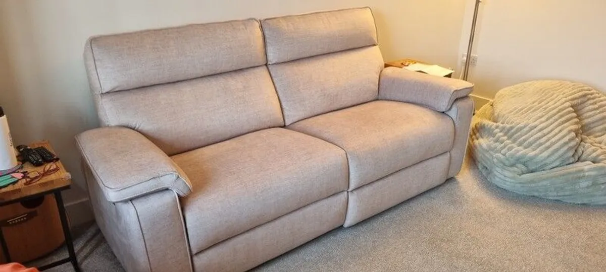 Like New 3 Seater Power Reclining Sofa - Image 1