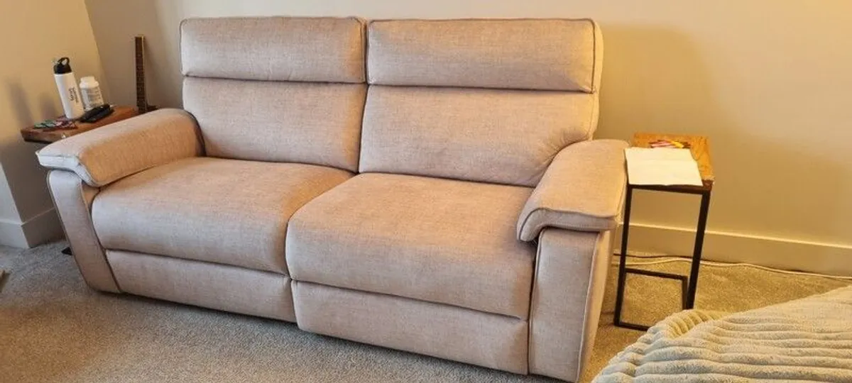 Like New 3 Seater Power Reclining Sofa - Image 2