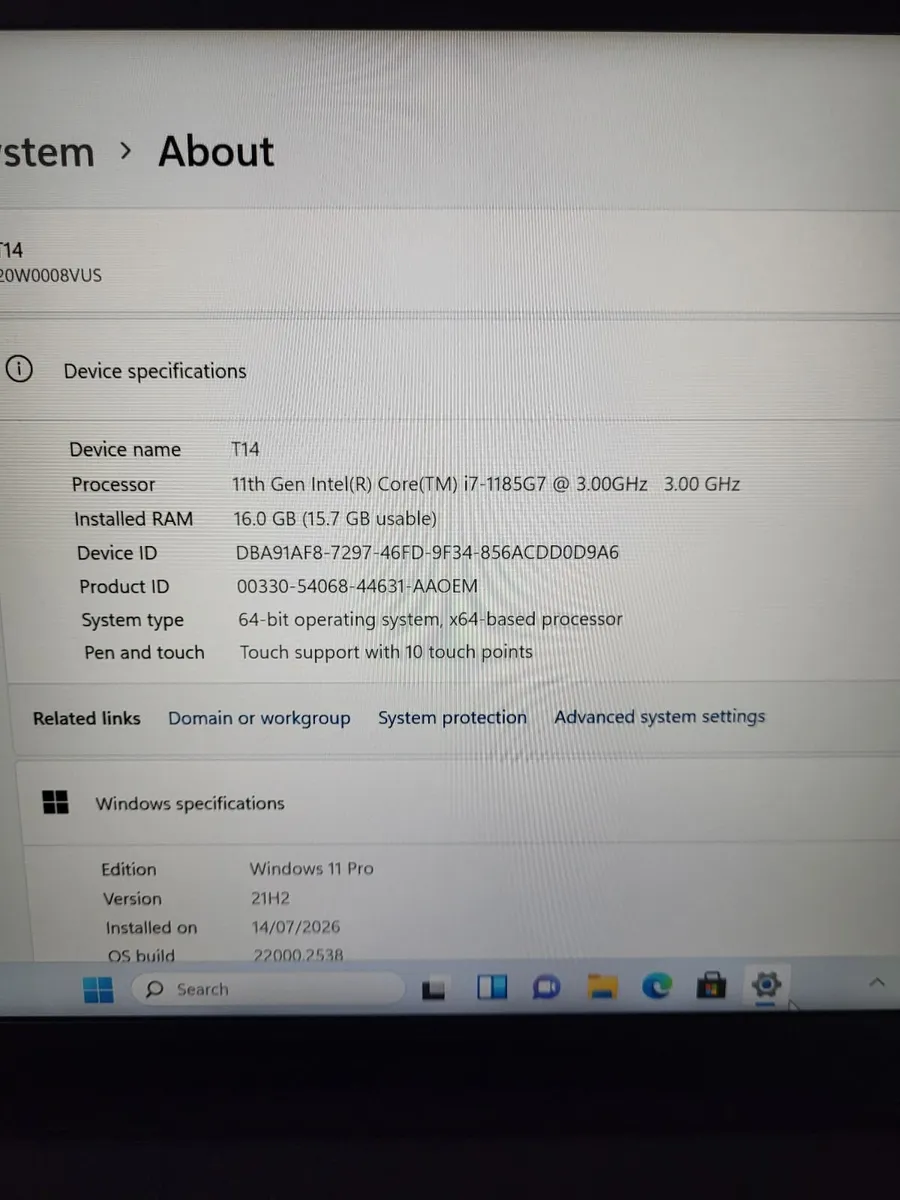 Lenovo ThinkPad T14 Gen 2 - Image 4